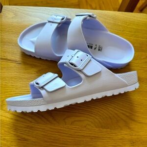 purple birkenstock foam sandals size 38